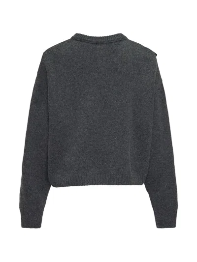 Y's Patchwork-design Button-up Cardigan In Gray