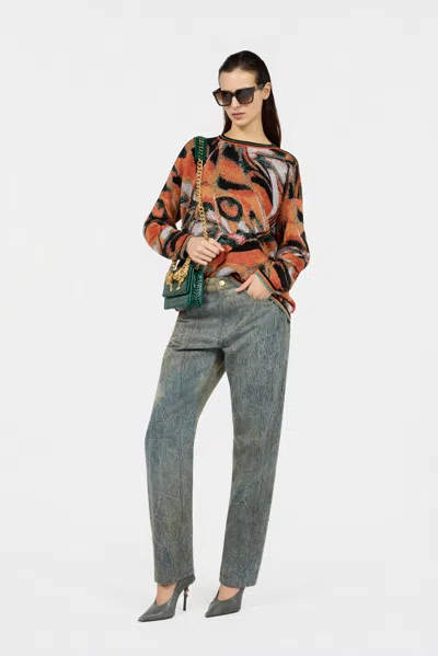 Roberto Cavalli Pullover Mit Butterfly-print In Multi