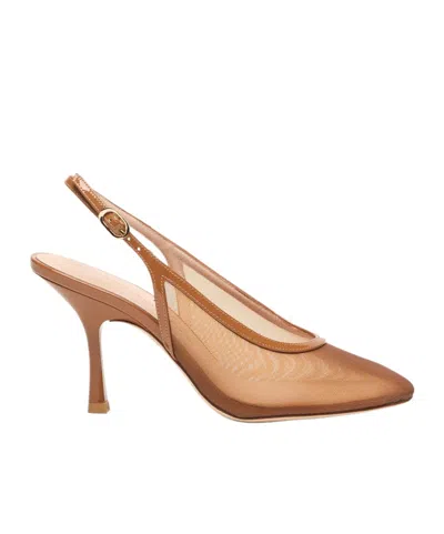 Stuart Weitzman Bareitall Slingback 85 In Brown