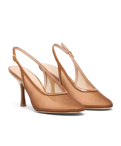 Stuart Weitzman Bareitall Slingback 85 In Brown