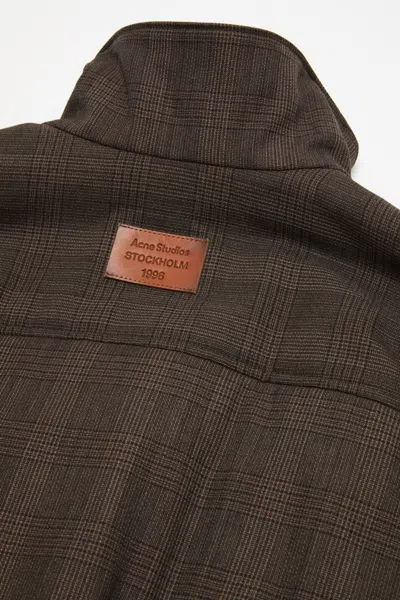 Acne Studios Wool Jacket In Brown/black