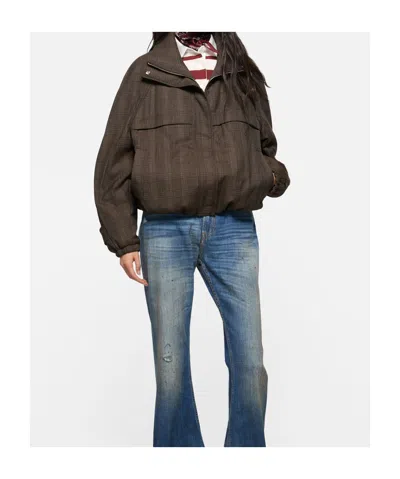 Acne Studios Wool Jacket In Brown/black