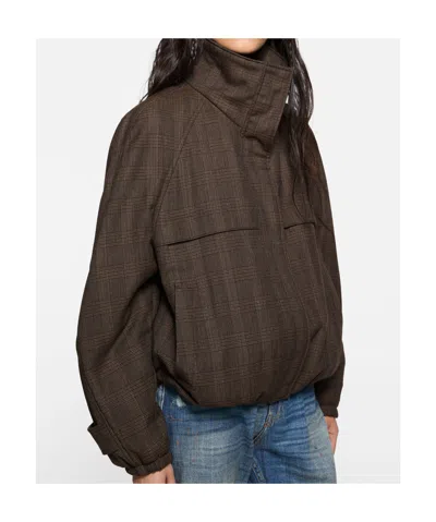 Acne Studios Wool Jacket In Brown/black