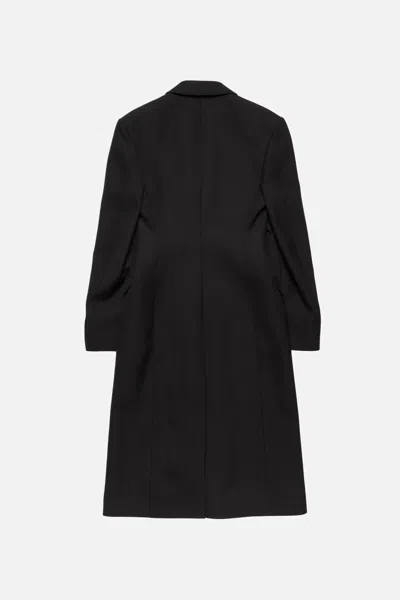Acne Studios Wool Double-breasted Coat In Black