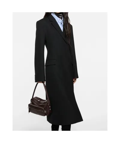 Acne Studios Wool Double-breasted Coat In Black