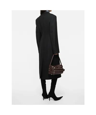 Acne Studios Wool Double-breasted Coat In Black