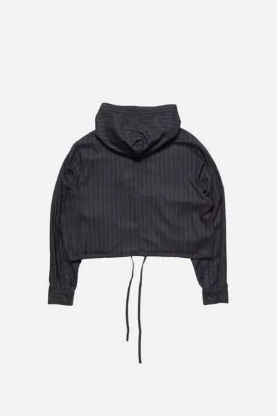 Acne Studios Button-up Wool Overshirt In Black