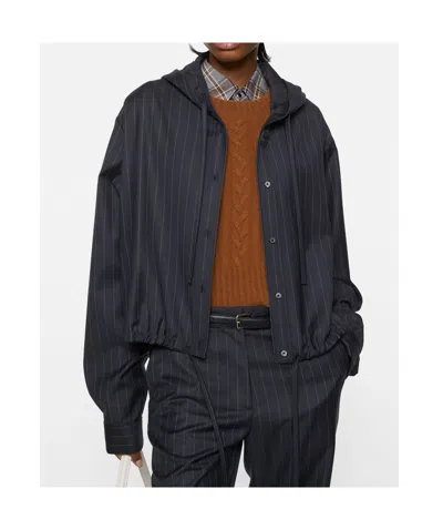 Acne Studios Button-up Wool Overshirt In Black