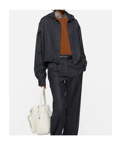 Acne Studios Button-up Wool Overshirt In Black