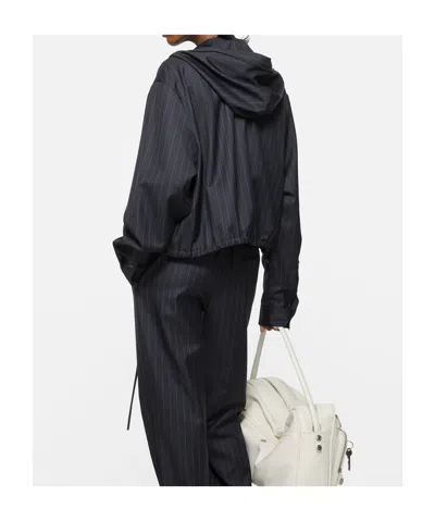 Acne Studios Button-up Wool Overshirt In Black