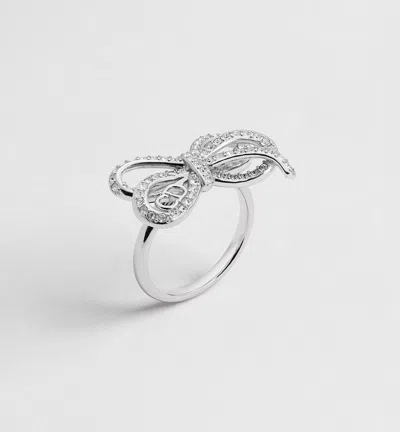 Dior Infinity Bow Ring In Gray