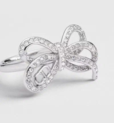 Dior Infinity Bow Ring In Gray