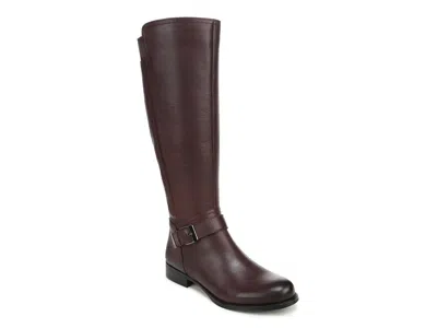 Naturalizer Juno Leather Riding Boot In Brown