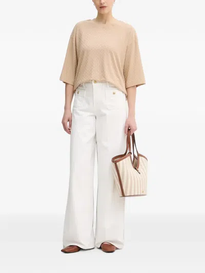 Mos Mosh Mmtash O-ss Chevron-patterned T-shirt In Neutral