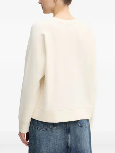Mos Mosh Mmabello Basic Raglan-sleeve Sweatshirt In White