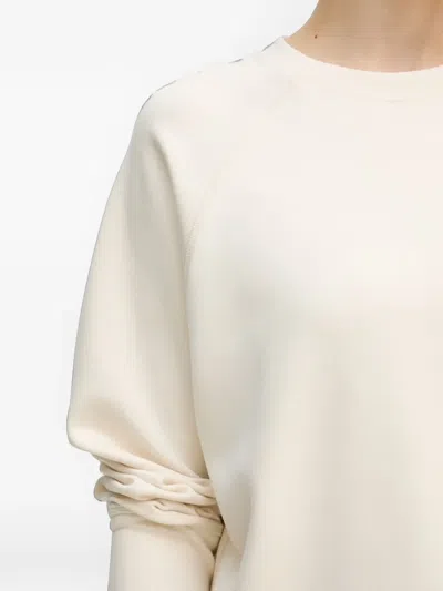 Mos Mosh Mmabello Basic Raglan-sleeve Sweatshirt In White