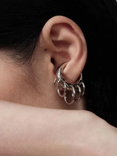 Panconesi Multi-hoop Ear Cuff In Silver