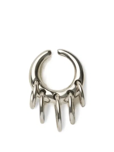 Panconesi Multi-hoop Ear Cuff In Silver