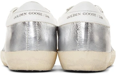 Shop Golden Goose Silver Metallic Superstar Sneakers