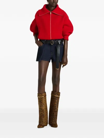 Givenchy Front-panel Denim Shorts In Blue