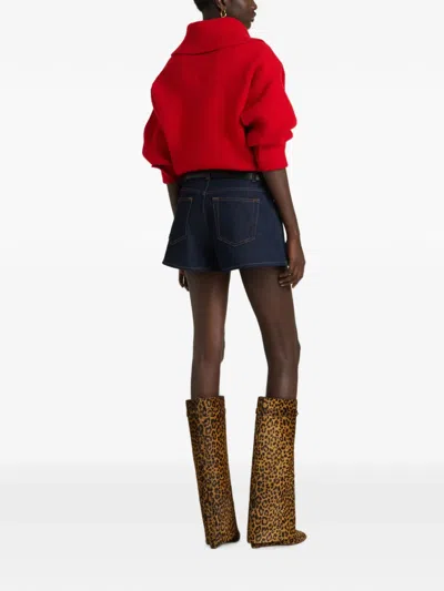 Givenchy Front-panel Denim Shorts In Blue