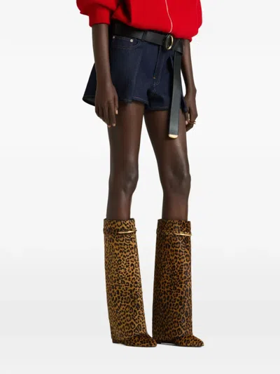 Givenchy Front-panel Denim Shorts In Blue