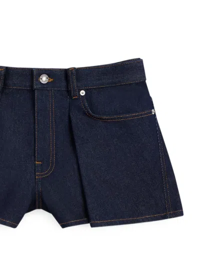 Givenchy Front-panel Denim Shorts In Blue
