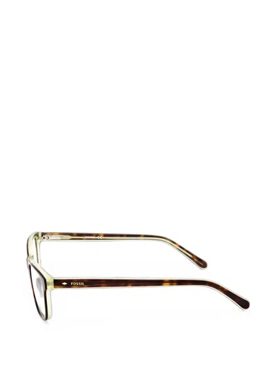 Fossil Tortoiseshell-effect Rectangle-frame Glasses In Multi