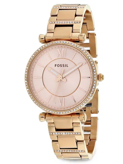 Fossil Carlie Crystal-embellished 35mm Watch In Multi