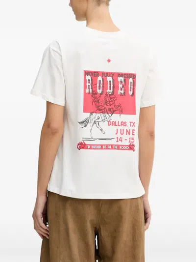 Never Fully Dressed Rodeo Graphic-print T-shirt In 화이트