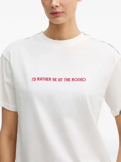Never Fully Dressed Rodeo Graphic-print T-shirt In 화이트