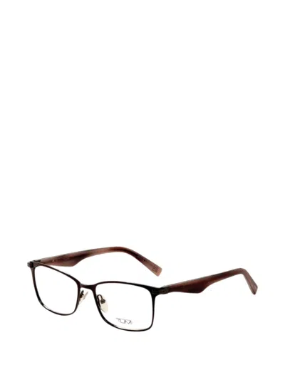 Tumi Rectangle-frame Glasses In Black