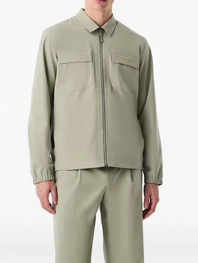 Alpha Tauri Zip-up Flap-pocket Jacket In Black