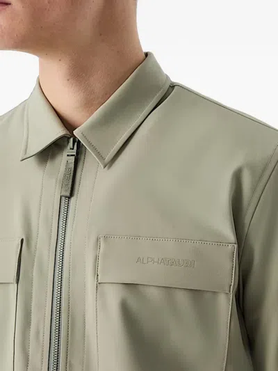 Alpha Tauri Zip-up Flap-pocket Jacket In Black