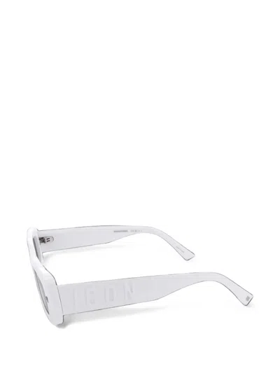 Dsquared2 Rectangle-frame Sunglasses In White