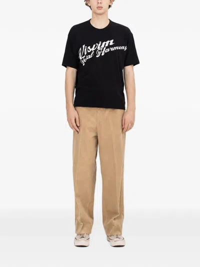 Visvim Cotton Oversized Printed Crew-neck T-shirt In Black