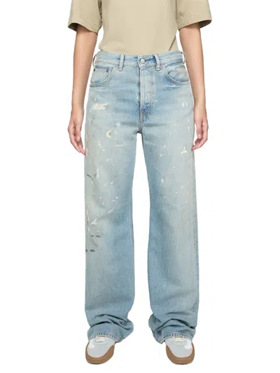 Acne Studios Distressed Regular-fit Jeans In Blue