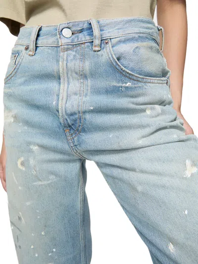 Acne Studios Distressed Regular-fit Jeans In Blue