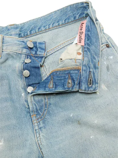 Acne Studios Distressed Regular-fit Jeans In Blue