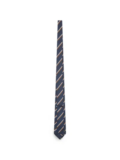 Kiton Diagonal-stripe Silk Tie In Multi