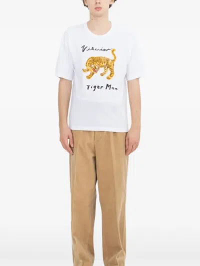 Visvim Tiger Man T-shirt In White