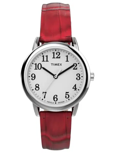 Timex Easy Reader 30mm Watch In Red