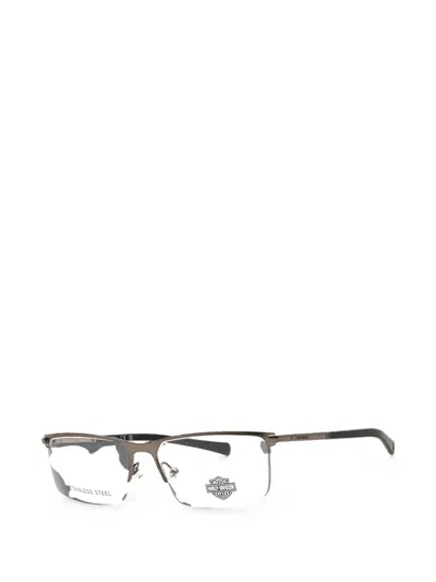 Harley-davidson Rectangle-frame Glasses In Brown