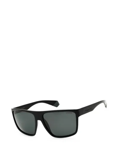Polaroid Rectangle-frame Sunglasses In Black