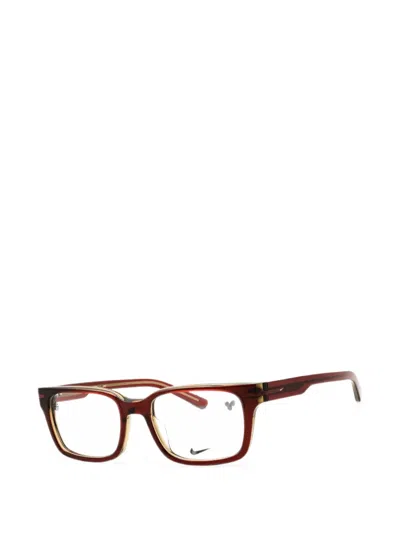 Nike Rectangle-frame Glasses In Red