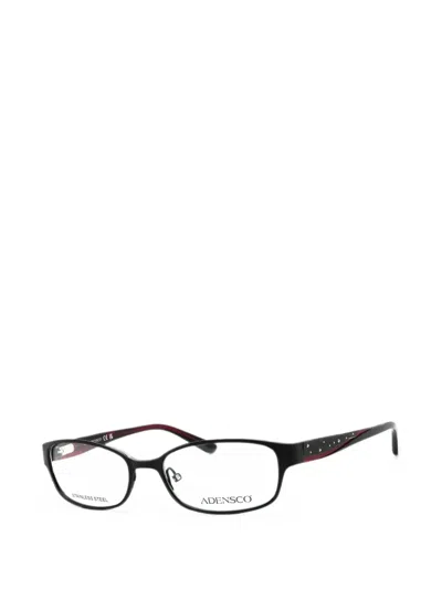 Adensco Ladies Black Rectangular Eyeglass Frames Ad207 In Black