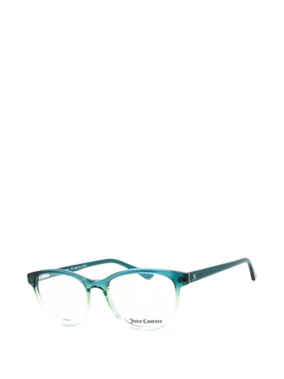 Juicy Couture Ladies Blue Oval Eyeglass Frames Ju197 In Blue