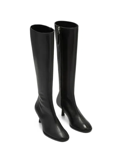 Aeyde Catherine Zip-up Tall Boots In Black