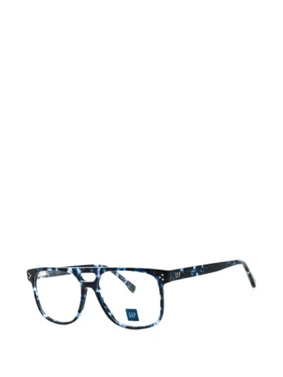 Gap Tortoiseshell-pattern Rectangle-frame Glasses In Blue