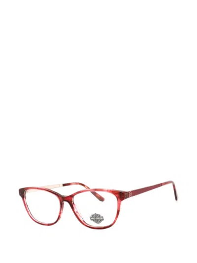 Harley-davidson Rectangle-frame Glasses In Red